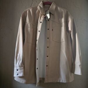 Beige Western Button-Up Shirt